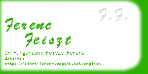 ferenc feiszt business card